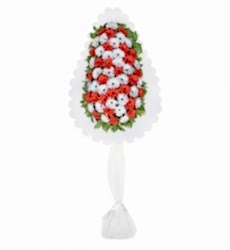 Yapay gerbera ile hazırlanmış tek katlı nikah, açılış ve düğün çiçeği.